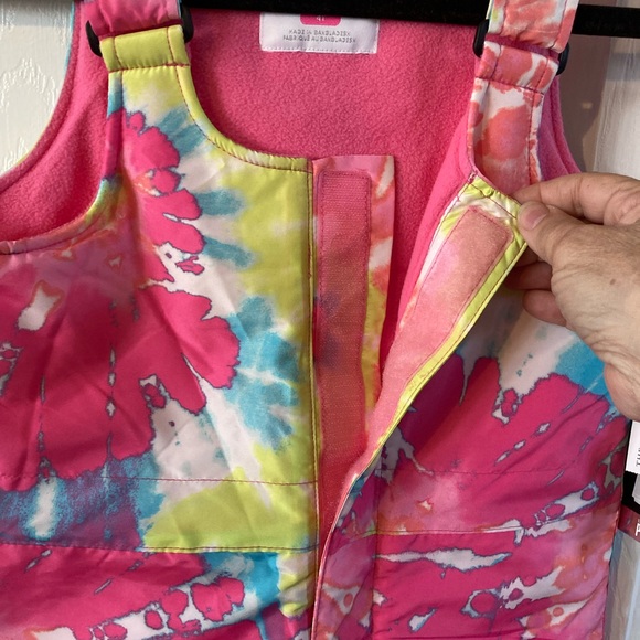 The Children’s Place Girls Abstract Print Snow Overalls Size 4T New With Tags - Picture 2 of 11